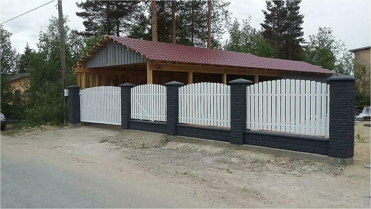 забор из штакетника 85м фото1 в Гатчине