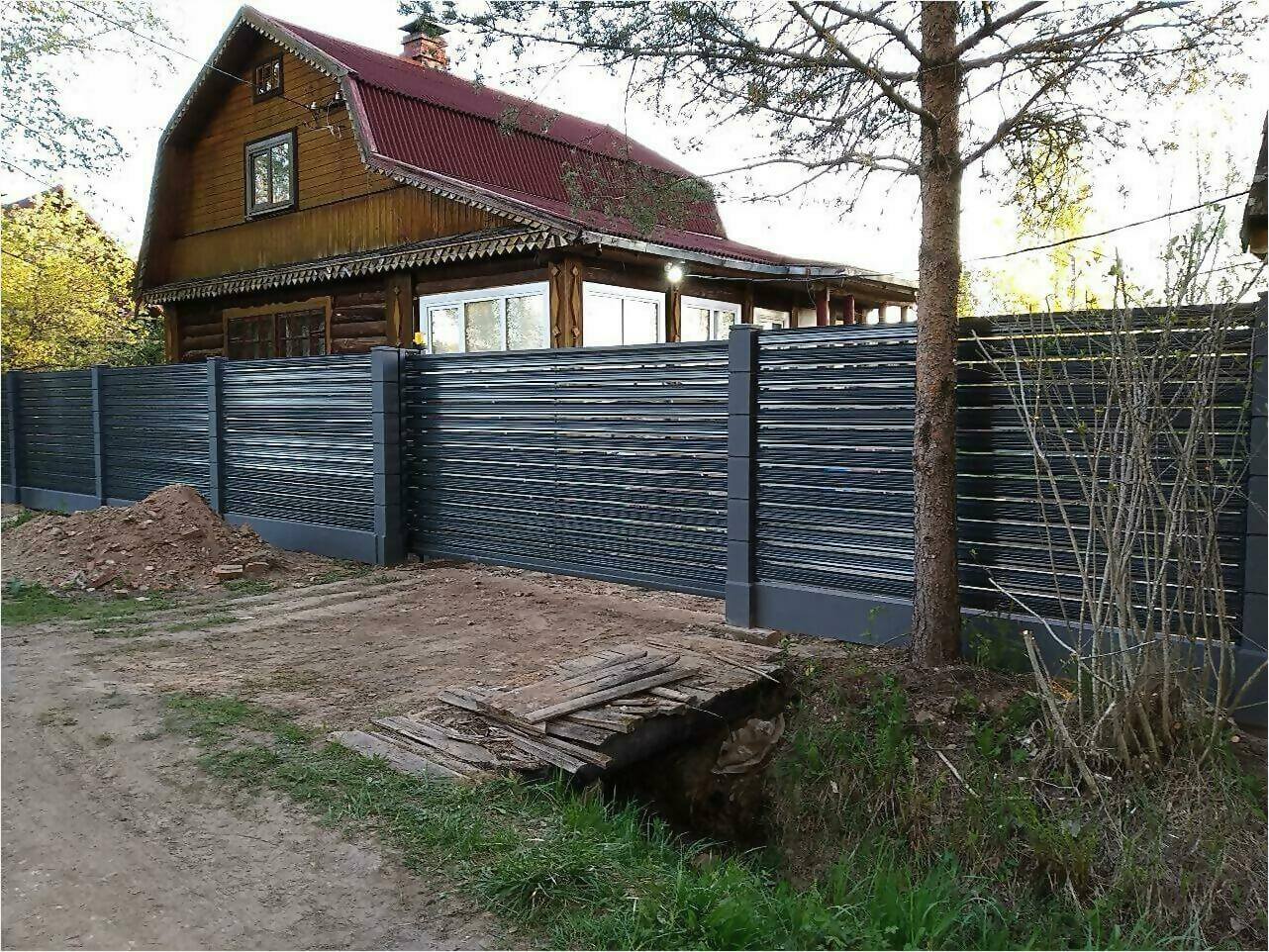 забор-ранчо из штакетника 75м фото4 в Гатчине