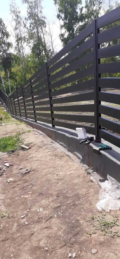 Забор-ранчо из металлопланкена 48м RAL9005 Черный МАТТЕ фото 1 в Гатчине