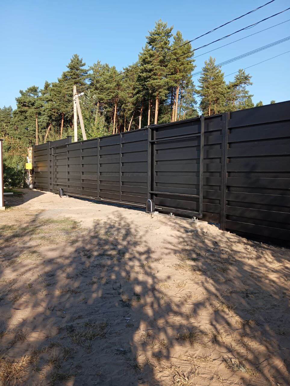 Забор-ранчо из металлопланкена 37м RAL9005 Черный МАТТЕ фото 2 в Гатчине